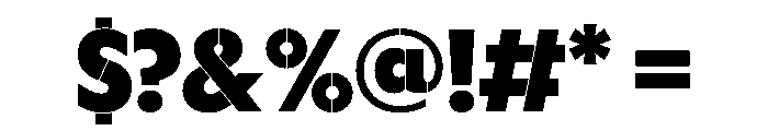 WorkhorseGeoStencil BlackMin Instance Font OTHER CHARS