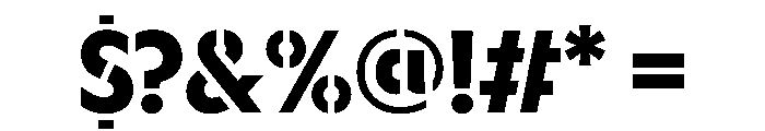 WorkhorseGeoStencil BoldMax Instance Font OTHER CHARS
