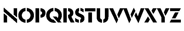 WorkhorseGeoStencil BoldMax Instance Font UPPERCASE