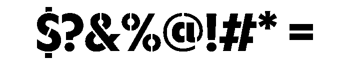 WorkhorseGeoStencil BoldMed Instance Font OTHER CHARS