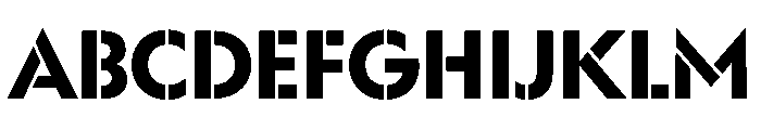 WorkhorseGeoStencil BoldMed Instance Font UPPERCASE