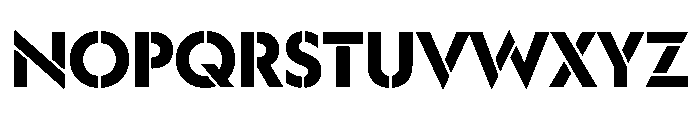 WorkhorseGeoStencil BoldMed Instance Font LOWERCASE
