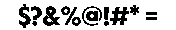WorkhorseGeoStencil BoldMin Instance Font OTHER CHARS