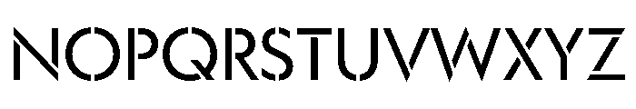 WorkhorseGeoStencil BookMed Instance Font UPPERCASE