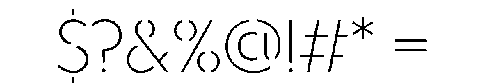 WorkhorseGeoStencil ExtraLightMax Instance Font OTHER CHARS