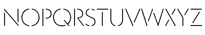 WorkhorseGeoStencil ExtraLightMax Instance Font UPPERCASE