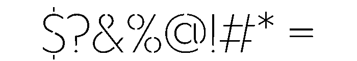 WorkhorseGeoStencil ExtraLightMed Instance Font OTHER CHARS