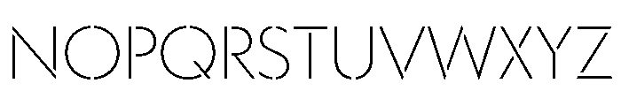 WorkhorseGeoStencil ExtraLightMed Instance Font LOWERCASE