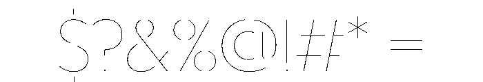 WorkhorseGeoStencil HairlineMax Instance Font OTHER CHARS