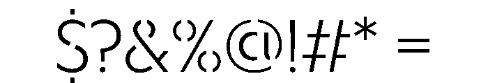 WorkhorseGeoStencil LightMax Instance Font OTHER CHARS
