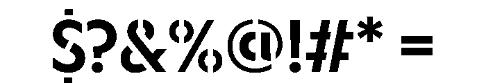WorkhorseGeoStencil SemiboldMax Instance Font OTHER CHARS