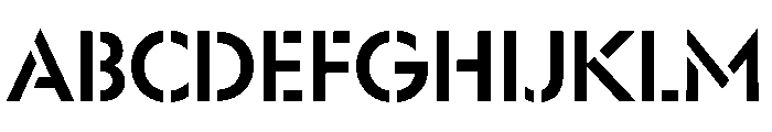 WorkhorseGeoStencil SemiboldMax Instance Font UPPERCASE