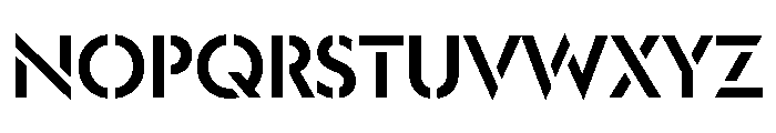WorkhorseGeoStencil SemiboldMax Instance Font LOWERCASE