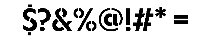 WorkhorseGeoStencil SemiboldMed Instance Font OTHER CHARS