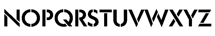 WorkhorseGeoStencil SemiboldMed Instance Font LOWERCASE