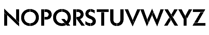 WorkhorseGeoStencil SemiboldMin Instance Font UPPERCASE