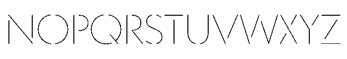 WorkhorseGeoStencil ThinMax Instance Font UPPERCASE
