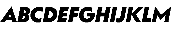 WorkhorseGeometric BlackOblique Instance Font UPPERCASE