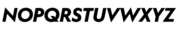 WorkhorseGeometric BoldOblique Instance Font UPPERCASE