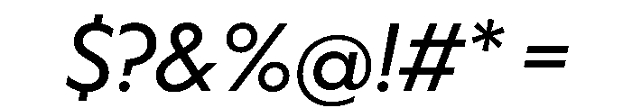 WorkhorseGeometric BookOblique Instance Font OTHER CHARS