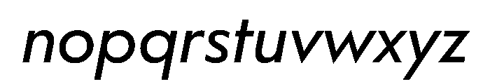 WorkhorseGeometric BookOblique Instance Font LOWERCASE