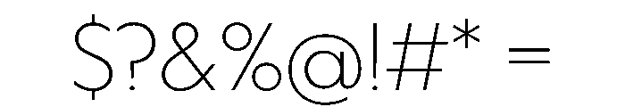 WorkhorseGeometric ExtraLight Instance Font OTHER CHARS