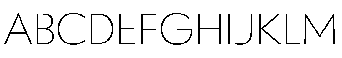 WorkhorseGeometric ExtraLight Instance Font UPPERCASE