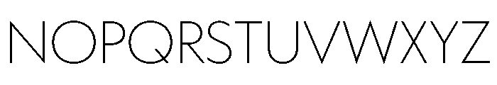 WorkhorseGeometric ExtraLight Instance Font UPPERCASE