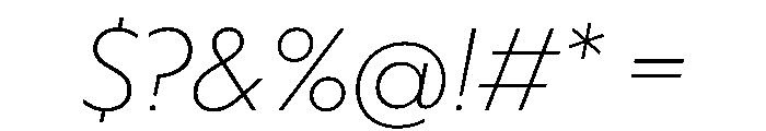 WorkhorseGeometric ExtraLightOblique Instance Font OTHER CHARS