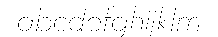 WorkhorseGeometric HairlineOblique Instance FONT