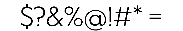 WorkhorseGeometric Light Instance Font OTHER CHARS