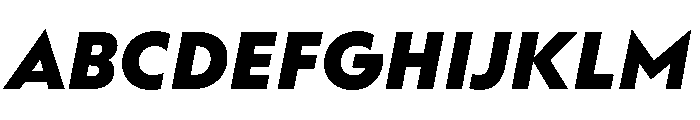 WorkhorseGeometric MicroBlackOblique Instance Font UPPERCASE