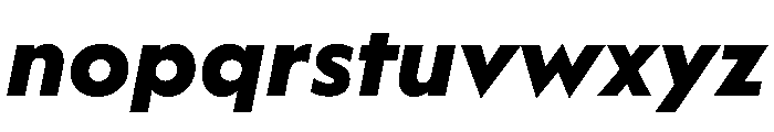 WorkhorseGeometric MicroBlackOblique Instance Font LOWERCASE