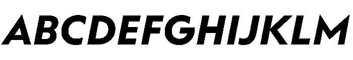 WorkhorseGeometric MicroBoldOblique Instance Font UPPERCASE