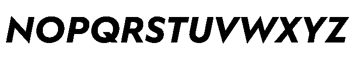 WorkhorseGeometric MicroBoldOblique Instance Font UPPERCASE