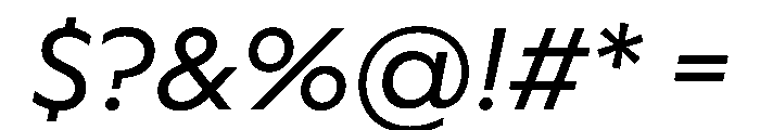 WorkhorseGeometric MicroBookOblique Instance Font OTHER CHARS