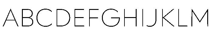 WorkhorseGeometric MicroExtraLight Instance Font UPPERCASE