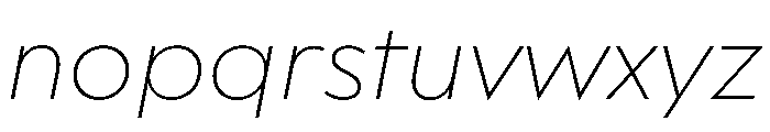 WorkhorseGeometric MicroExtraLightOblique Instance Font LOWERCASE
