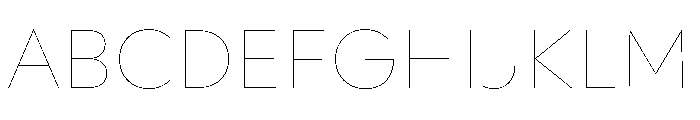WorkhorseGeometric MicroHairline Instance Font UPPERCASE
