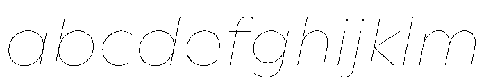 WorkhorseGeometric MicroHairlineOblique Instance FONT