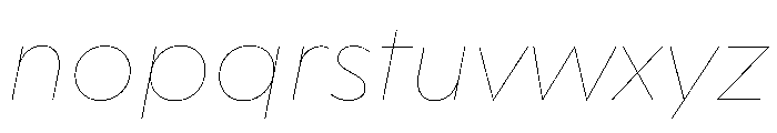 WorkhorseGeometric MicroHairlineOblique Instance Font LOWERCASE