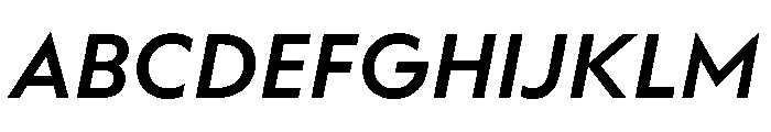 WorkhorseGeometric MicroSemiboldOblique Instance Font UPPERCASE