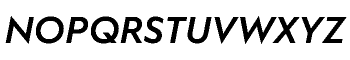 WorkhorseGeometric MicroSemiboldOblique Instance Font UPPERCASE