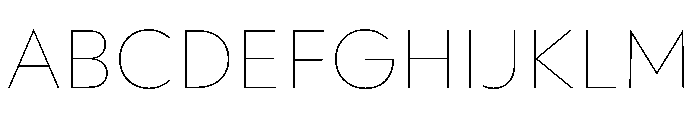 WorkhorseGeometric MicroThin Instance Font UPPERCASE