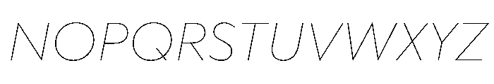 WorkhorseGeometric MicroThinOblique Instance Font UPPERCASE