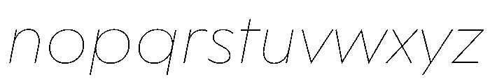WorkhorseGeometric MicroThinOblique Instance Font LOWERCASE
