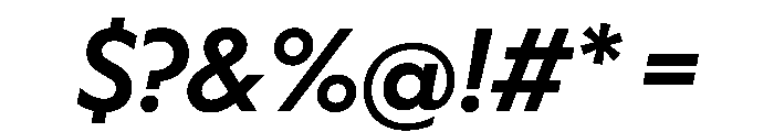 WorkhorseGeometric SemiboldOblique Instance Font OTHER CHARS