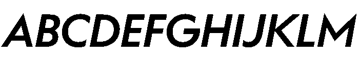 WorkhorseGeometric SemiboldOblique Instance Font UPPERCASE