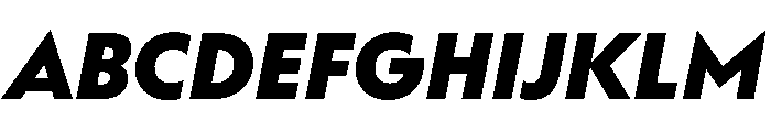 WorkhorseGeometric TextBlackOblique Instance Font UPPERCASE