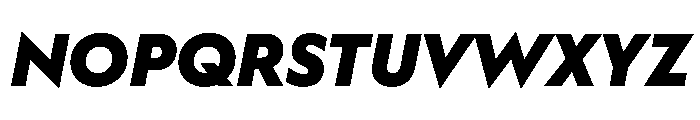 WorkhorseGeometric TextBlackOblique Instance Font UPPERCASE